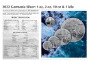 1 oz. Germania 2022 5 Mark silver (mintage 25.000)