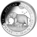 10 oz. Somalia Elephant African Wildlife silver coin 2022