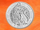 2 Unzen Royal Tudor Beasts Lion of England Silbermünze Großbritannien 2022