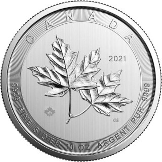 10 Unzen Maple Leaf Magnificent Maple Silbermünze Kanada 2021