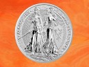 5 Unzen Germania 2022 The Allegories Polonia und Germania 25 Mark Silber (Auflage 500)