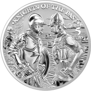1 Unze Germania Knights Of The Past 2022 Bank of Malta 5 EURO Silbermünze BU (Auflage 15.000)