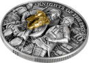 2 Unzen Germania Knights Of The Past 2022 High Relief Antique Finish Bank of Malta 10 EURO Silbermünze BU (Auflage 999)
