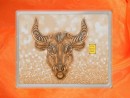 0,5 g gold gift bar flip motif: Zodiac sign Taurus
