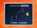 0,5 g gold gift bar flip motif: Zodiac sign Scorpio