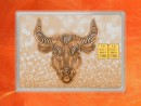 2 g gold gift bar flip motif: Zodiac sign Taurus