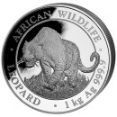 1 kg Somalia Leopard African Wildlife Silbermünze...