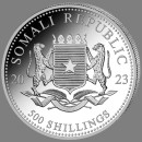 5 oz. Somalia Elephant African Wildlife silver coin 2023