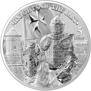 1 Unze Germania Knights Of The Past 2023 Bank of Malta 5 EURO Silbermünze BU (Auflage 15.000)