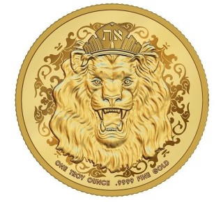 1 oz. Roaring Lion gold coin Niue 2020 PROOF (mintage 250)