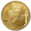 1 Unze Korean Tiger Goldmedaille BU Südkorea 2020...