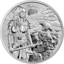 1 Unze Valkyries Solveig 2024 Germania 5 Mark Silber BU (Auflage 25.000)