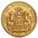 20 Mark Hamburger Stadtwappen Goldmünze 1913 Deutsches Kaiserreich 7,16 g fein