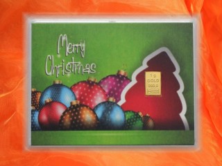 1 g gold gift bar motif: Merry Christmas