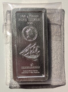 100 Gramm Bounty Silber Münzbarren Cook Islands 2009