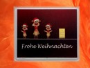 1 g gold gift bar motif: Frohe Weinachten Rentiere