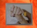 1 g gold gift bar motif: Birth baby fingers