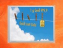 1 g gold gift bar flip motif: gold instead of money