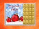 20 g gold gift bar flip motif: Merry Christmas