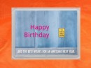 1 g gold gift bar flip motif: Happy Birthday Cupcake