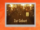 1 g gold gift bar flip motif: childbirth Zur Geburt