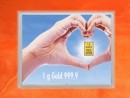 1 Gramm Gold Geschenkbarren Flipmotiv: Goldene Zukunft...