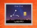 1 g gold gift bar flip motif: Zodiac sign Cancer