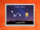 1 g gold gift bar flip motif: Zodiac sign Aries