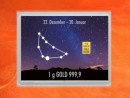 1 g gold gift bar flip motif: Zodiac sign Capricorn